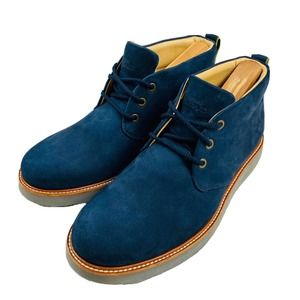 Samuel Hubbard Mens Re-boot Chukka Boots Size 9M Blue Vibram Suede Lace Up Mint